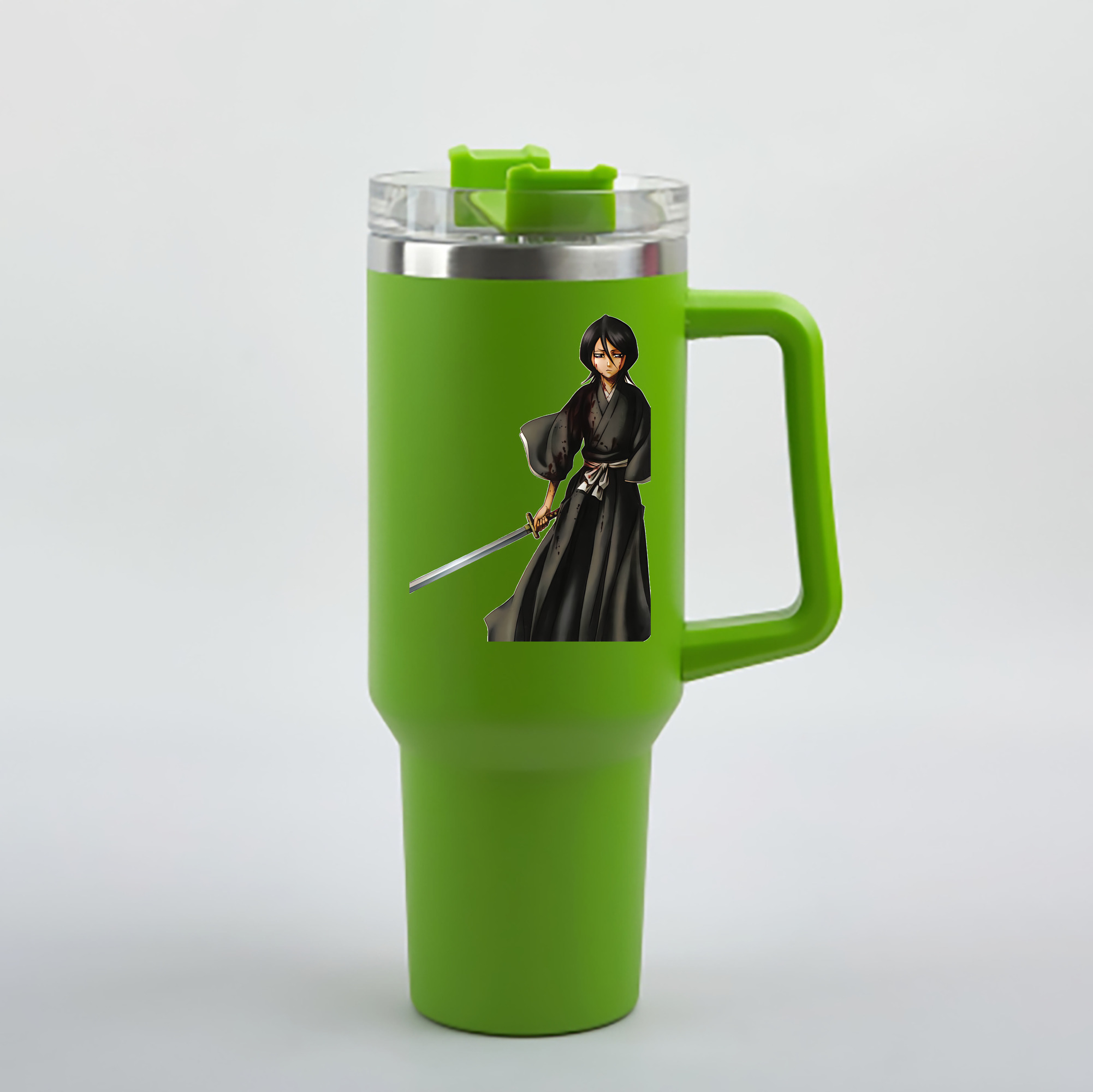 （画像用） ブリーチ 朽木ルキア BLEACH Kuchiki Rukia 1200mL車用タンブラー - クリスタルステッカー（プラスチックストロー付き）